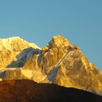 Mt. Thinchenkhang seen from on the way to Goechala Trek
