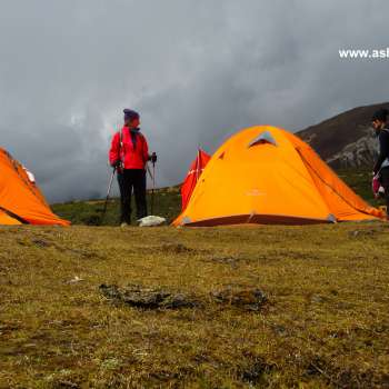 Camping at Dzongri View point