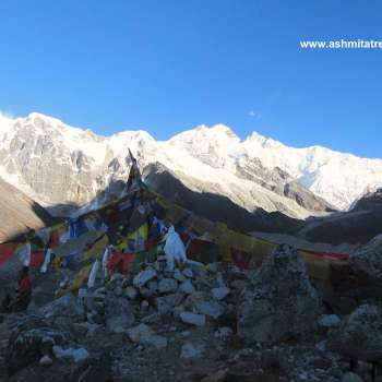 First light of the day on the Kanchenjunga