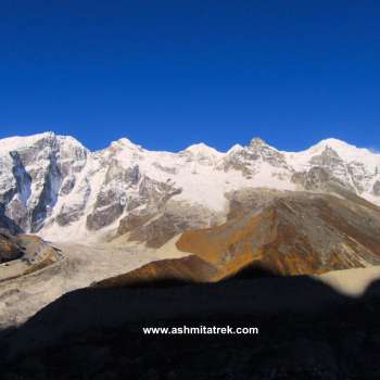 First light of the day on the Kanchenjunga