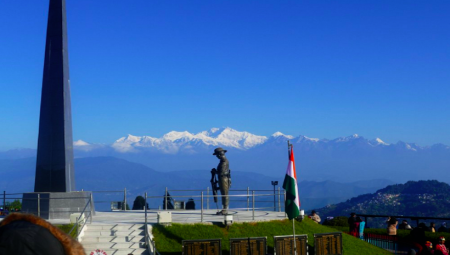 The Batasia Loop is a spiral railway created to lower the gradient of ascent of the Darjeeling Himalayan Railway