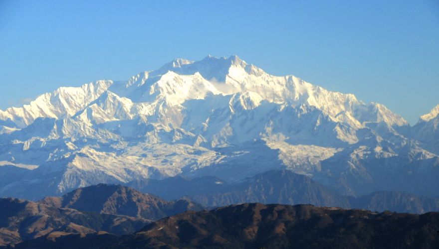 Mt Kangchenjunga 8,586 m range from Sandakphu