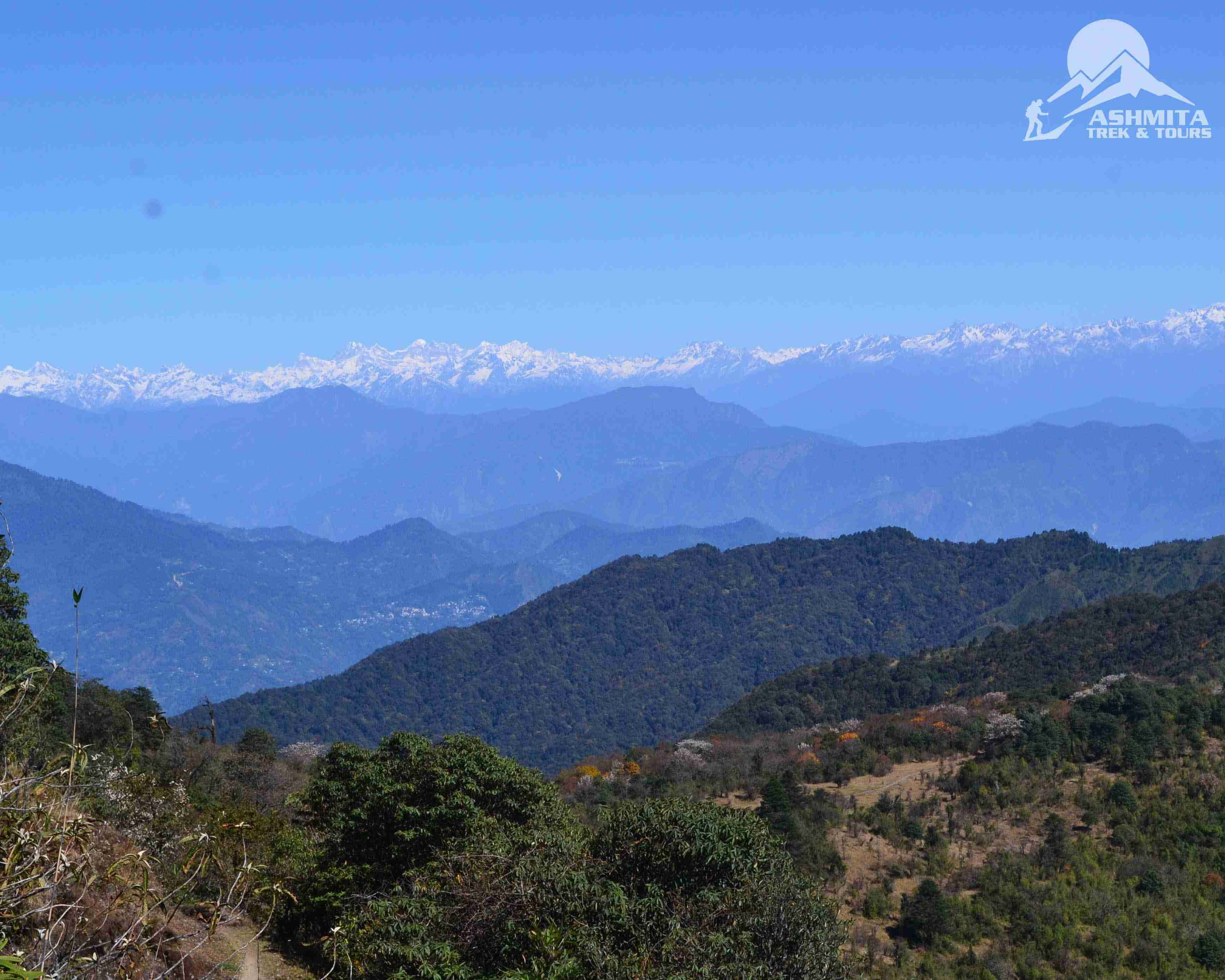 A view of Darjeeling Valley from the trails of Tonglu