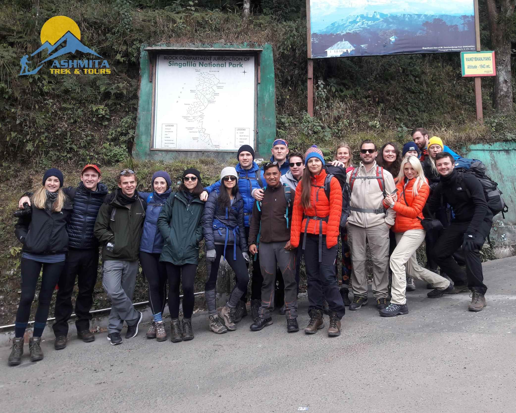 Groups pic At the starting point of Sandakphu Singalila Ridge Trek