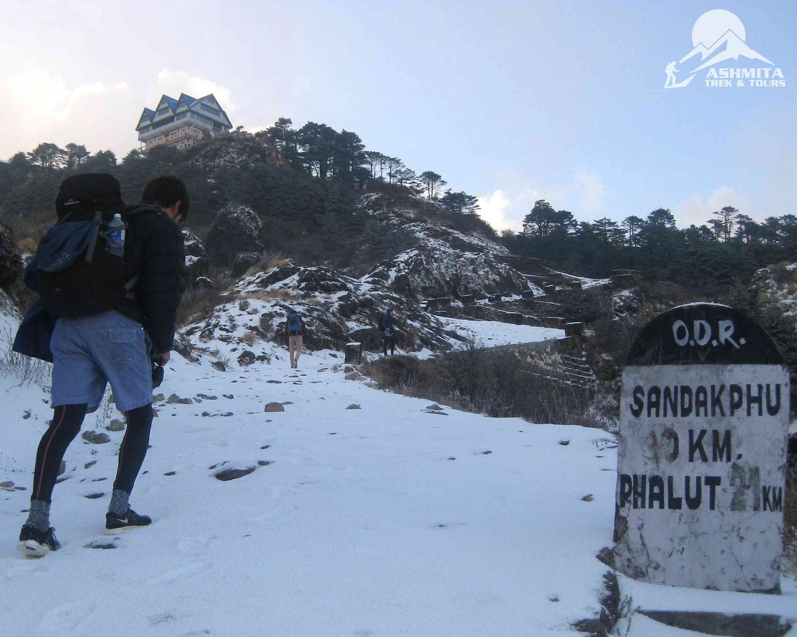 Final ascend to Sandakphu the pic during in winter