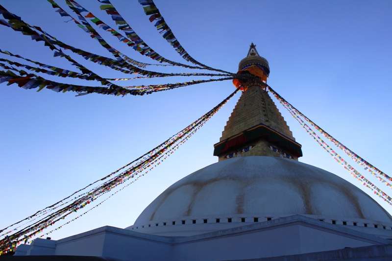 Boudhanath Stupa lies around 7 km east of the downtown area,