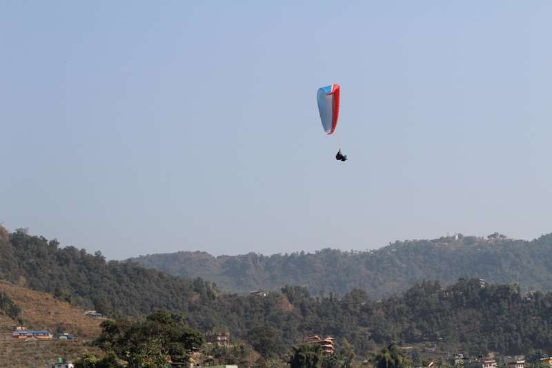 Enjoying the nature with paragliding