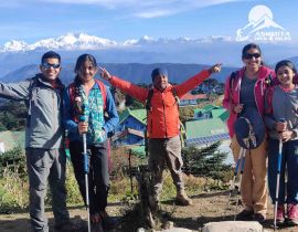 Trekkers pic at Sandakphu 3,636m. Highest point of West Bengal India